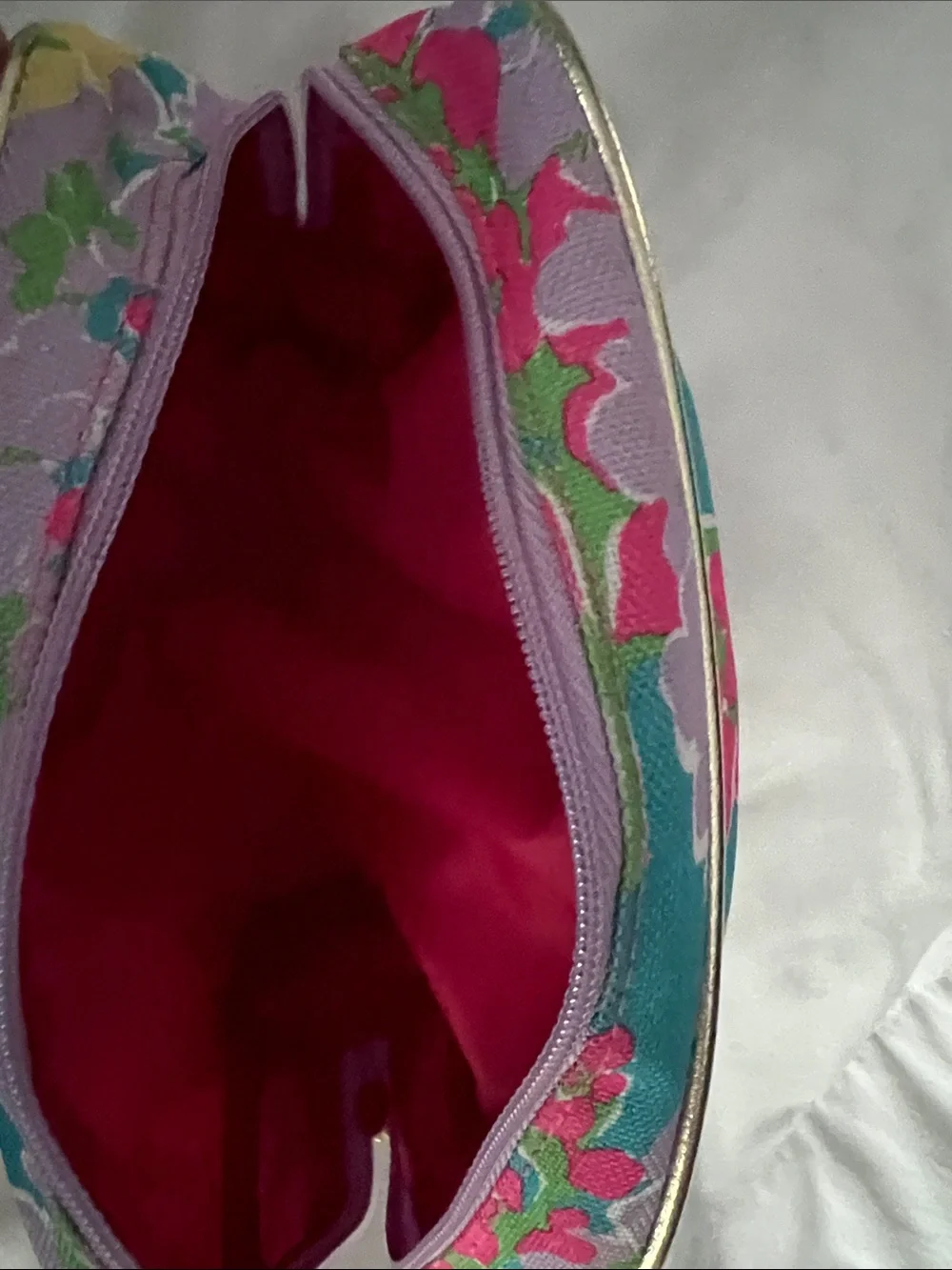 Lilly Pulitzer for Estee Lauder | Bright Floral Cosmetic Case Teal Pink Yellow